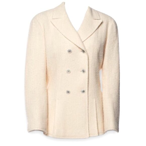 ❤️SOLD❤️Vintage CHANEL Tweed Pleated Blazer with inner chainlink lower trim - Picture 11 of 12